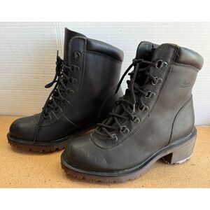 VTG Womens Sz 5 Dr. Martens 8147 Black Leather Lace Up Ankle Combat Boot READ